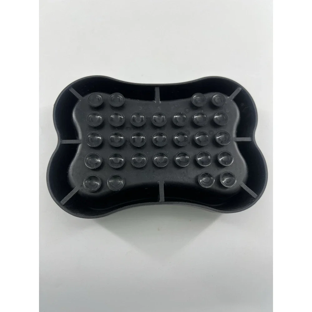 Silicone Slow Feeder Dog Bowl Black Bone Pattern | Food-Grade Non-Slip Dog Dish